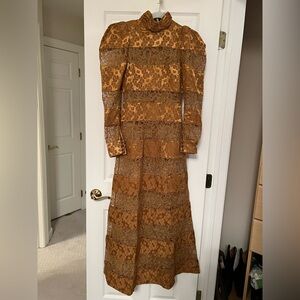 Alemais Emilia Panel Dress Size 6 (Australia), Size 2 (US) Sandstone